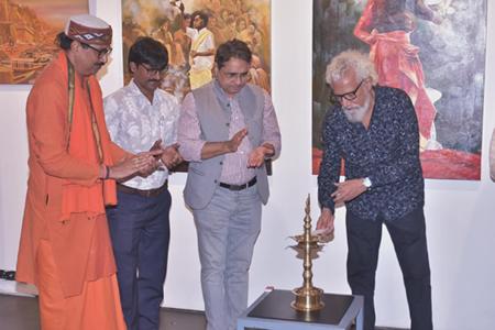 “Timeless Kashi” Solo Show Of Paintings By Renowned Artist Santosh Kumar Sandilya At Kamalnayan Bajaj Art Gallery