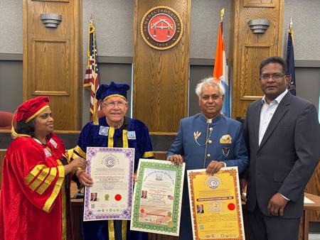 New York State Honours Global Peace Leader His Eminence Prof. Sir Dr. Madhu Krishan With Multiple Prestigious Civic Recognitions
